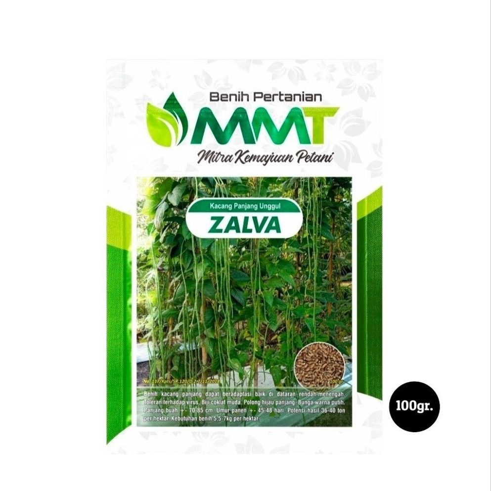 Benih kacang panjang unggul ZALVA kemasan 100gr