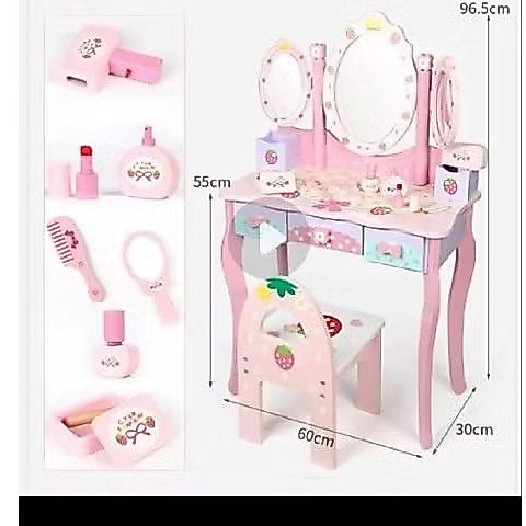 meja rias anak kayu meja dandan anak preloved