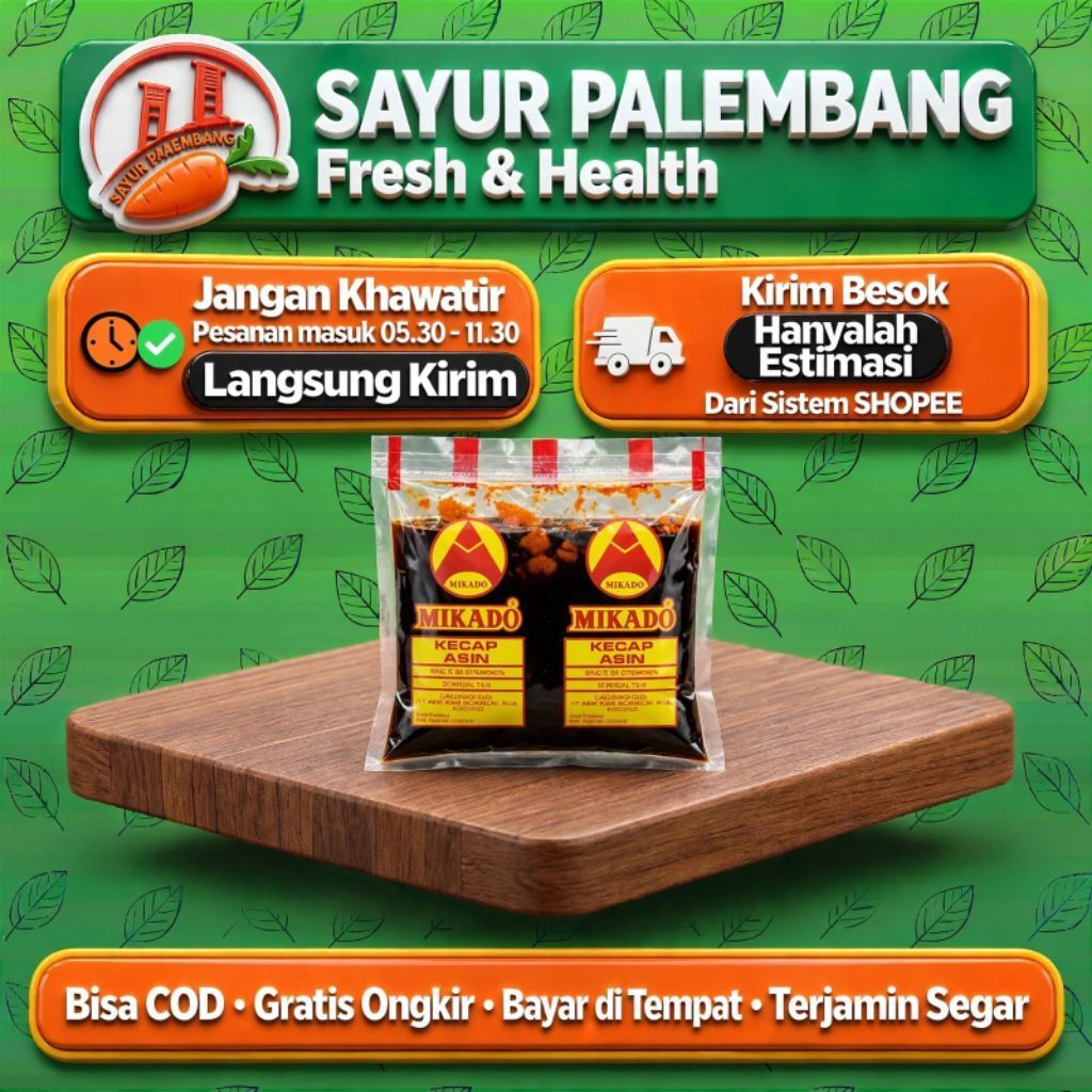 Kecap Asin Mikado Sachet 1Renteng (isi 10Sachet) - Sayur Fresh Pasar Perum