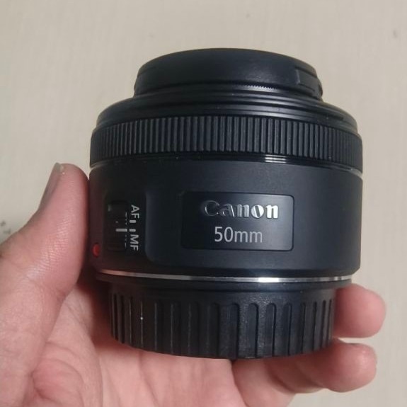 lensa canon 50mm stm / 50 mm stm - lens hood uv