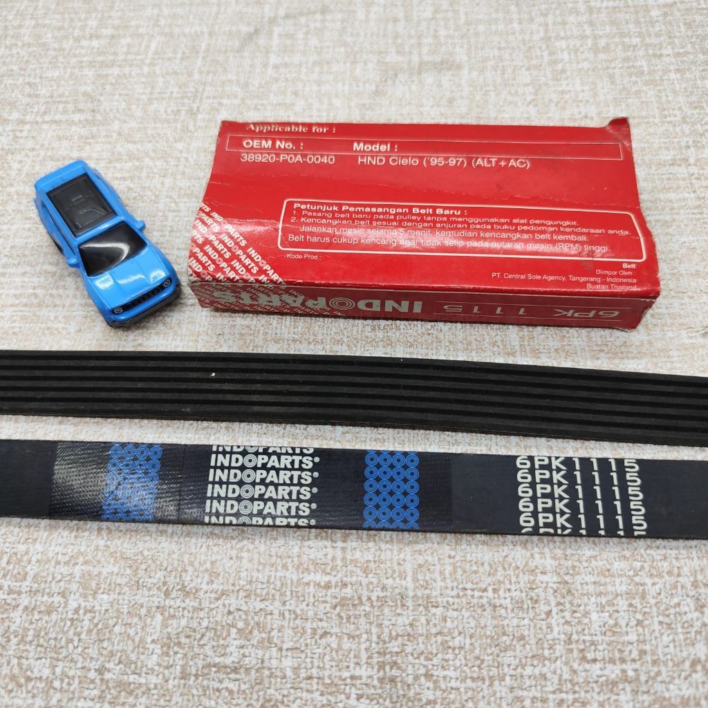 Ribt Micro Van Belt Tali Kipas Indoparts , Bando 6PK1115 6PK 1115 Cielo 1995-1997 ALT AC
