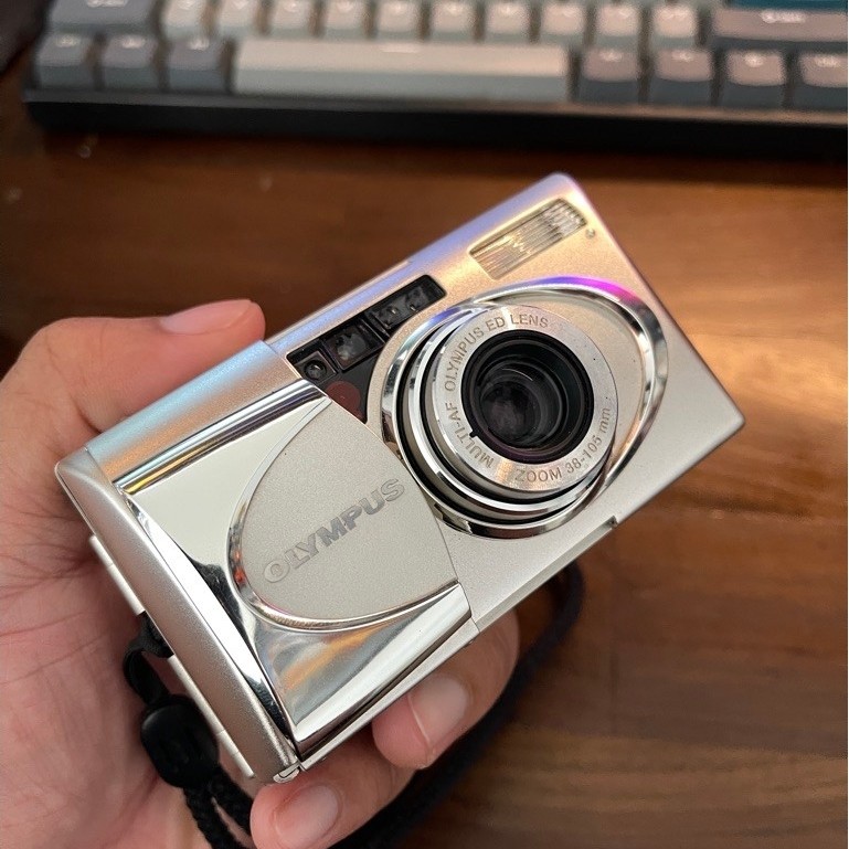 Olympus MJU V kamera analog poket full besi bukan MJU I II III