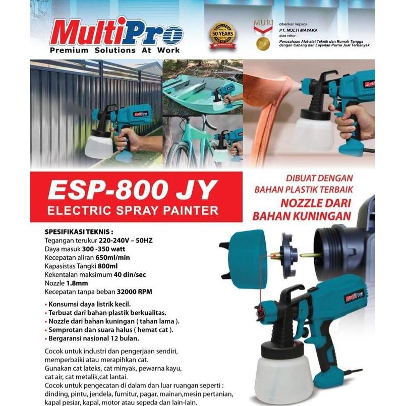 JARAGGE MULTIPRO ESP-800 SPRAY GUN LISTRIK NOZZLE KUNINGAN