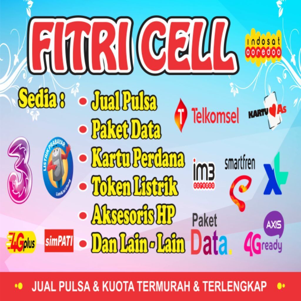 Spanduk Konter Pulsa Request Nama Toko