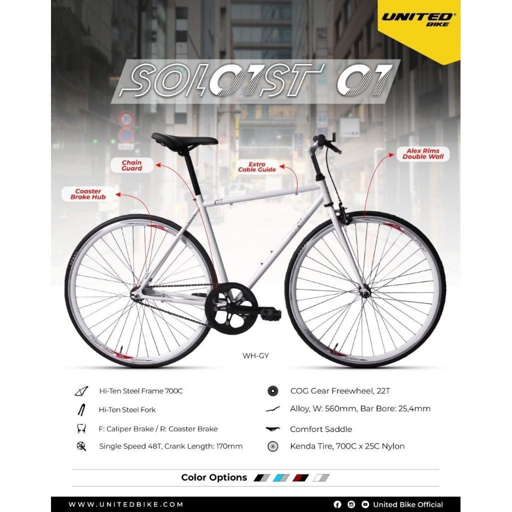 Sepeda fixie urban hybrid united soloist 01