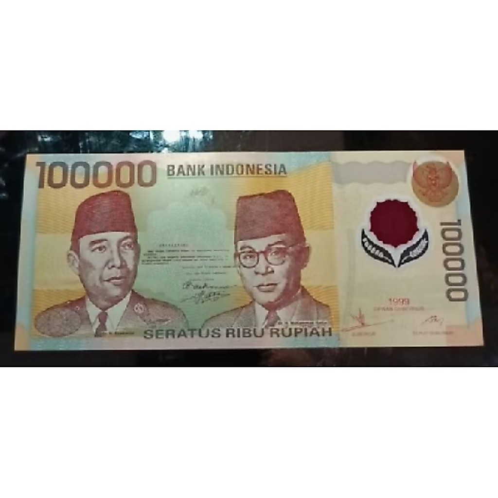 Uang Kertas Kuno Indonesia 100.000 Rupiah Polimer