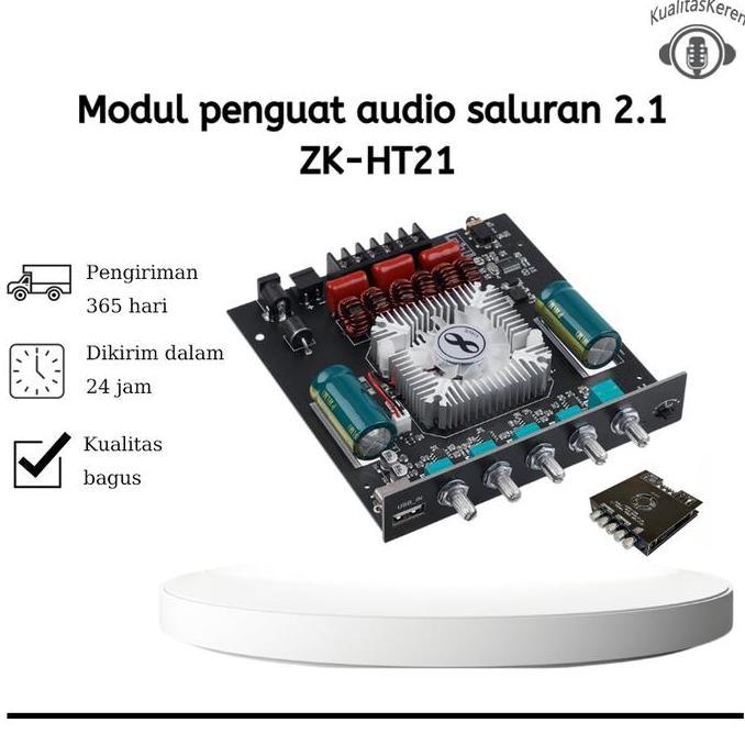 ZK-HT21 Amplifier Digital Bluetooth 2.1 Saluran Subwoofer 160W*2 + 220W Amplifier Bluetooth