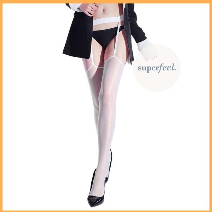 Cece- Sfl Garter Belt Plus Stocking Nita Satu Set Menyatu Lingerie Stoking Tinggi Sepaha Ikat Pingga
