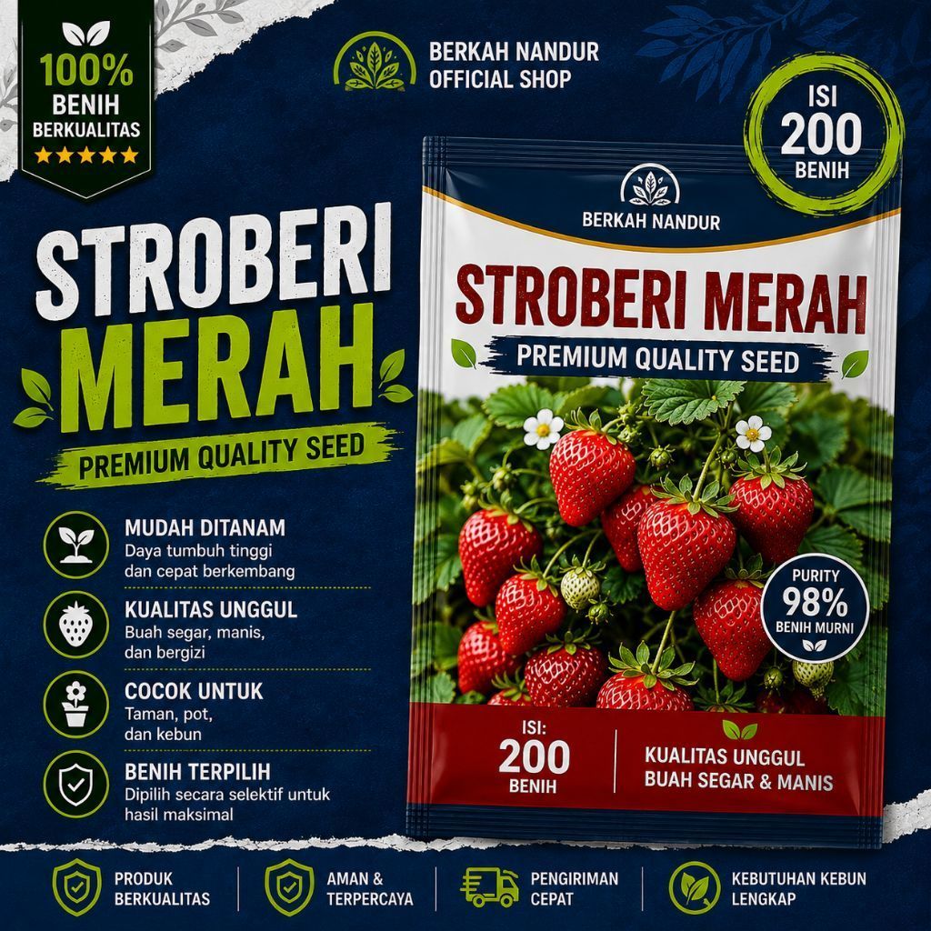 Benih Stroberi Benih Strawberry Unggul