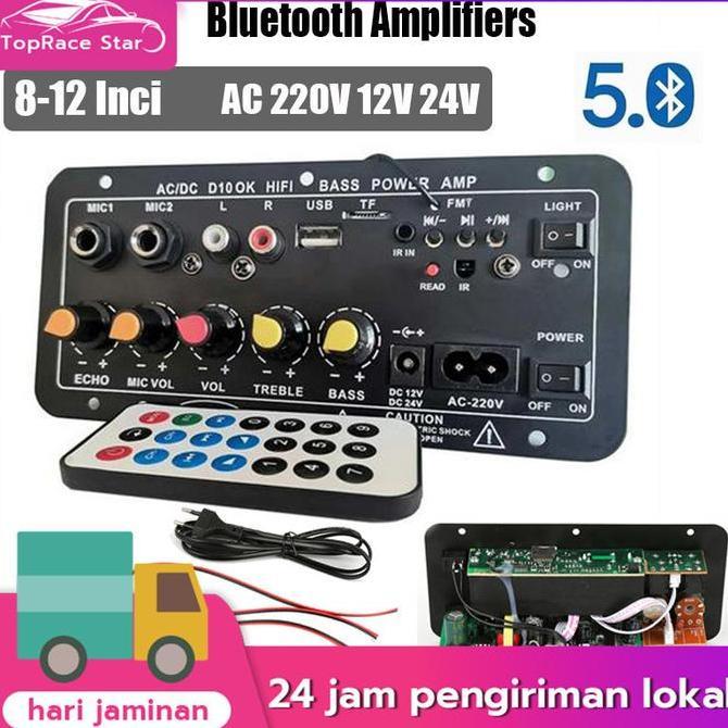 Amplifier Bass Penuh Subwoofer Amplifier Mini Bluetooth 8-12 Inci Amplifier untuk Speaker AC 220V 12