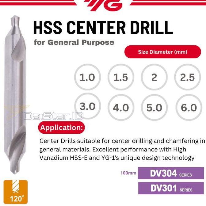 Clan- Yg-1 Center Drill 1|1.5||.5|3|4|5|6 Mm Standart Long 100Mm Hss Yg-1 Center Bor Yg1
