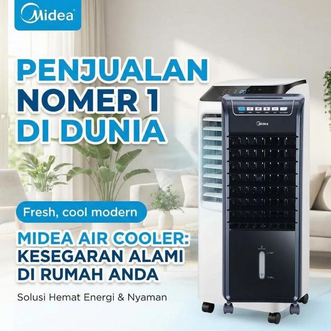 Allthebest- [TURUN HARGA] Midea Air Cooler 6L - Free Two Ice Pack/AC Portable 1 2 Pk Low Watt/Hadiah