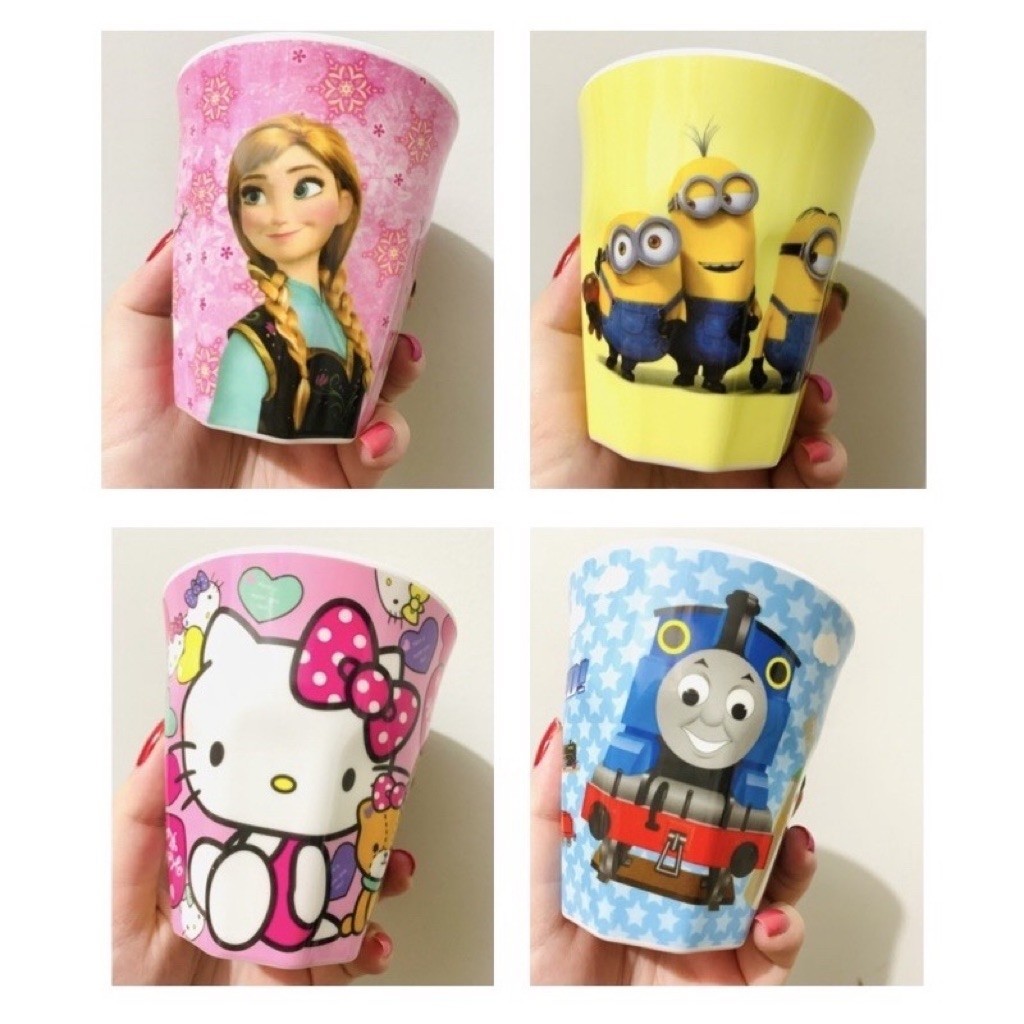 gelas melamin minum karakter anak lucu kid 00049