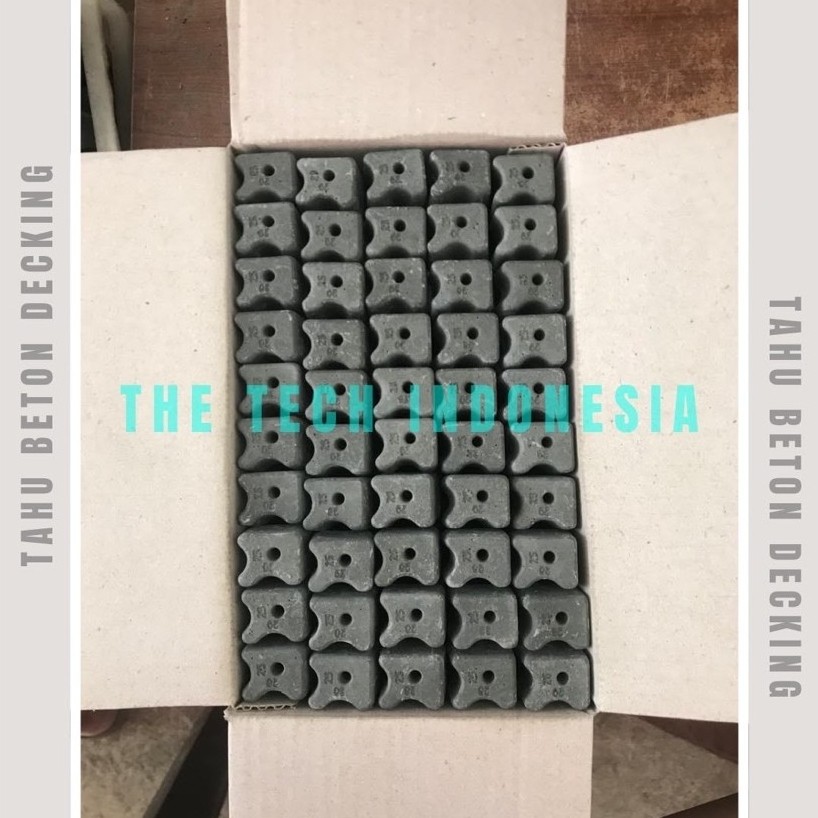 tahu beton - beton decking Concrete Spacer dengan Material Beton K400, Kapasitas 300pcs