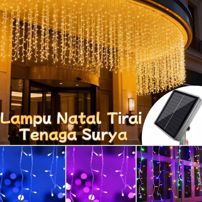 (Good) Kelap Kelip Lampu Hias Tirai Outdoor Waterproof Lampu Hias Lampu Ramadhan Lampu Kelap Kelip K