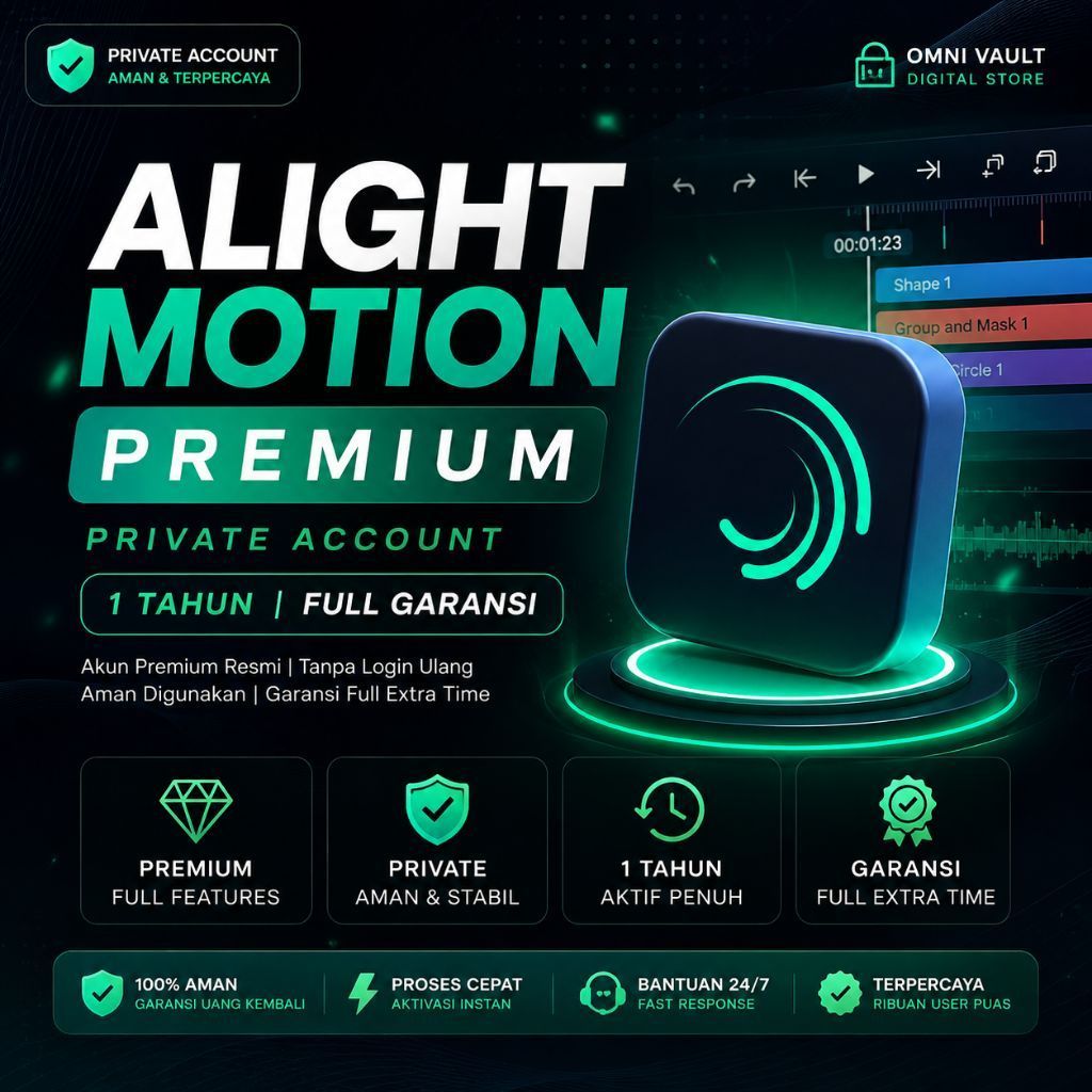 ALIGHT MOTION PREMIUM 1 TAHUN PRIVATE FULL GARANSI