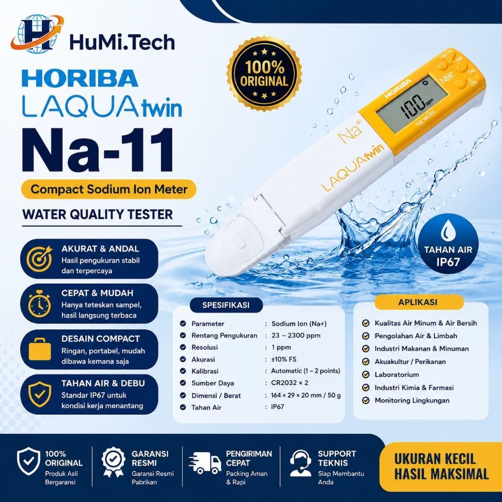 HORIBA LAQUAtwin Na-11 Compact Sodium Ion Meter Water Quality Tester Japan