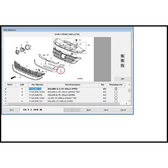 BEST DEAL GRILL CHROME CRV LIST GRILL CRV GEN 3 2010-2012 ORIGINAL 