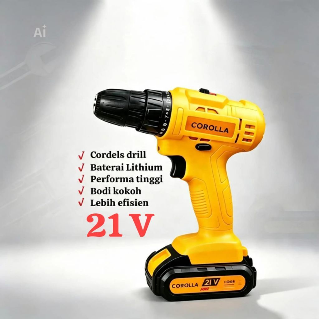 Bor Baterai 21 V. Bor portabel. Bor mini.