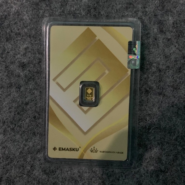 emas 0,1 gram 1pcs HRTA ori