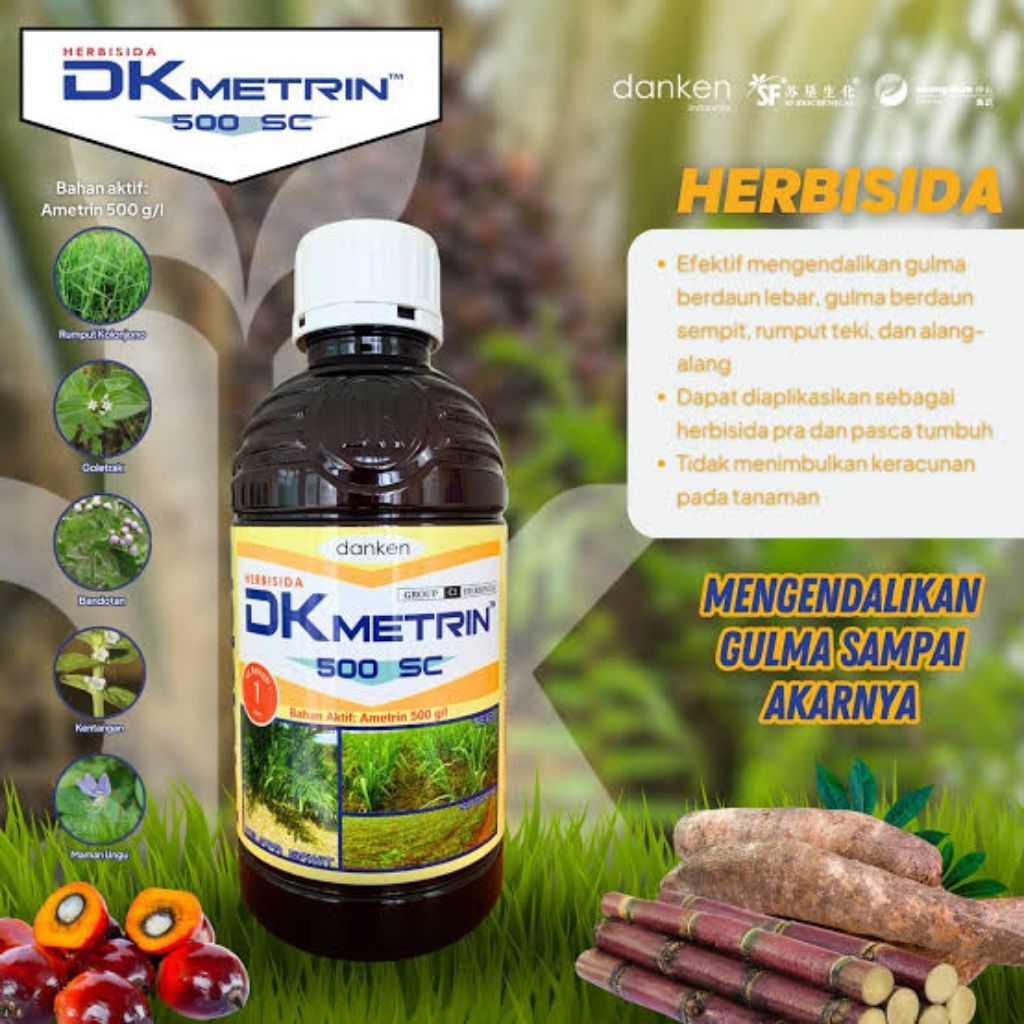 DK METRIN 500SC HERBISIDA PEMBASMI RUMPUT MEMBANDEL 1LT