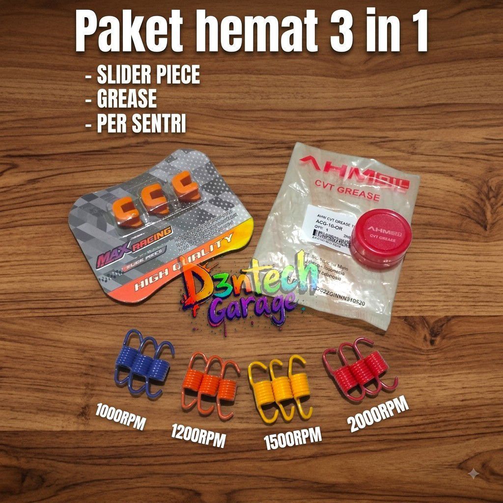 Paket Hemat (3in1) Slider Piece Grease Gemuk CVT Per Sentri Mio Karbu Nouvo Mio J Xeon X-Ride Nmax L