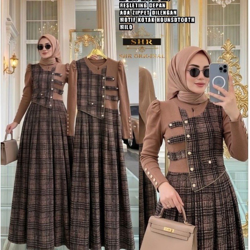 SHR MAXI DRES KAOS RAJUT MIX WOLLFIS SHR TERBARU