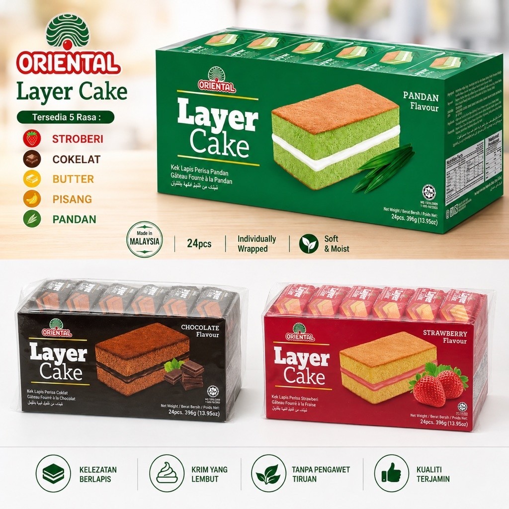 ORIENTAL Layer Cake Malaysia Kue Bolu Malaysia Chocolate Layer Cake