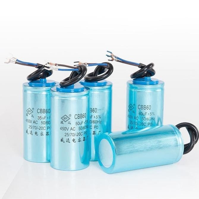KAPASITOR START ALUMINIUM CBB60 KAPASITOR POMPA AIR KAPASITOR KOMPRESOR ANGIN BARU