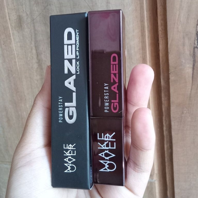 [MAKE OVER] PROMO lipstik make over Glazed powerstay shade D07 hallway 100% original