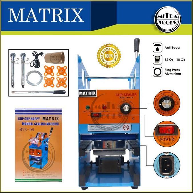 (Good) Cup Sealer Matrix D8 Mesin Press Gelas Cup Plastik 16Oz MTX-D8