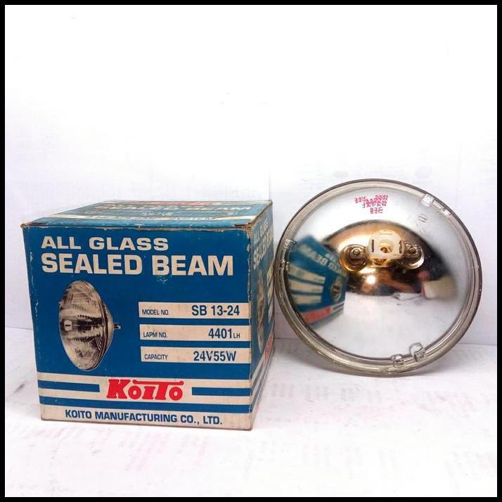 GRATIS ONGKIR SEALED BEAM 4401 / 24V 55W "KOITO" (BULAT) KAKI 2