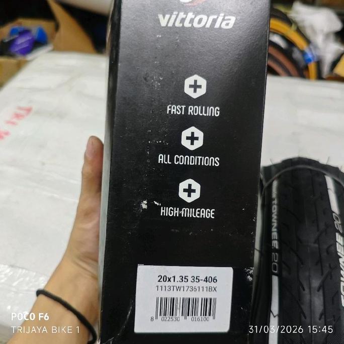 Promo Vittoria TOWNEE 35-406 20 x 1.35 Black Nylon Kevlar - Ban Luar Folding 20 x 135 Vittoria Towne