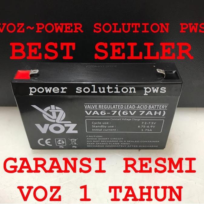 Myhome- Baterai 6V 7Ah, Baterau 6V7Ah, Aki Kering 6V7Ah,Battery Vrla Voz 6V7Ah