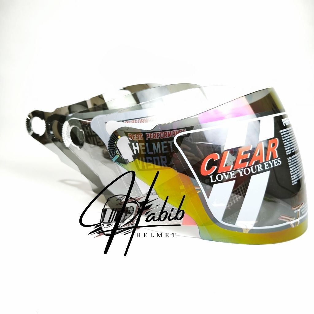 KACA VISOR HELM KYT 2VISION 2 VISION CLEAR SMOKE PLANGI SILVER