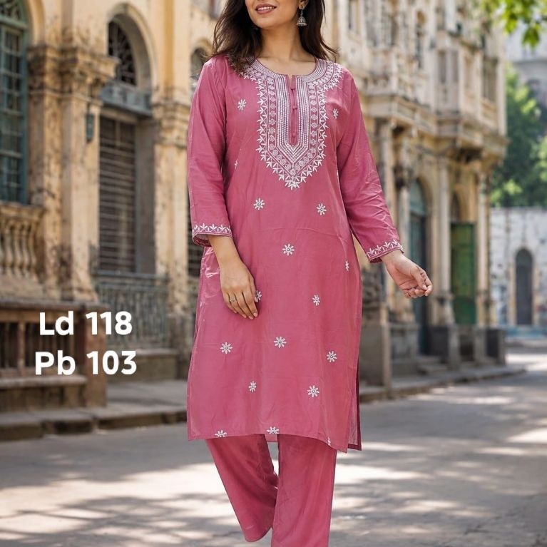 KURTI KURTA WANITA VIRAL BAJU INDIA PAKISTAN KATUN BORDIR SET CELANA

