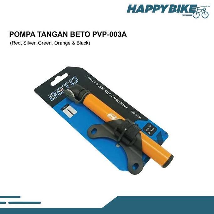 Promo BETO Pompa Ban Sepeda Lipat Road Bike MTB PVP-003A 120psi Pompa Tangan Mini Diskon