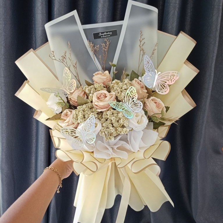Buket Bunga Edelweis Mix Artificial