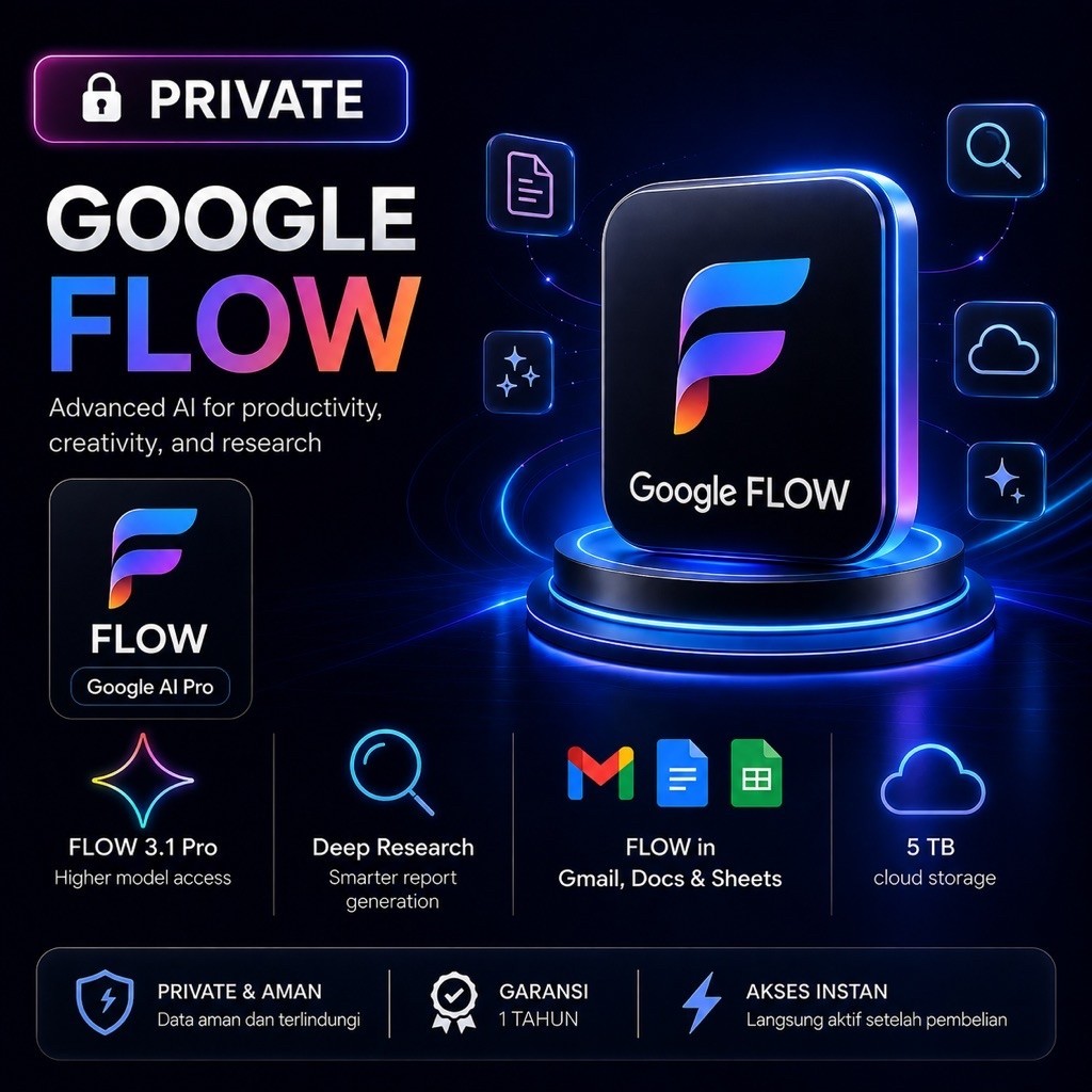 FLOW | Gemini PRO | 5TB STORAGE 18 BULAN