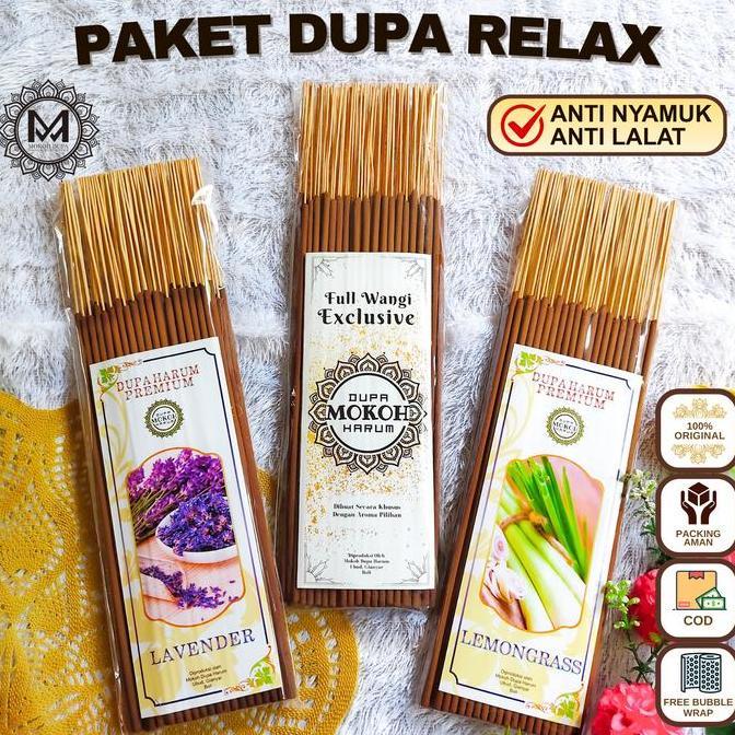 Paket Relax Pengusir Nyamuk & Lalat Alami (Lavender, Lemonggrass, Premium Mokoh Dupa) / Abu Dingin /