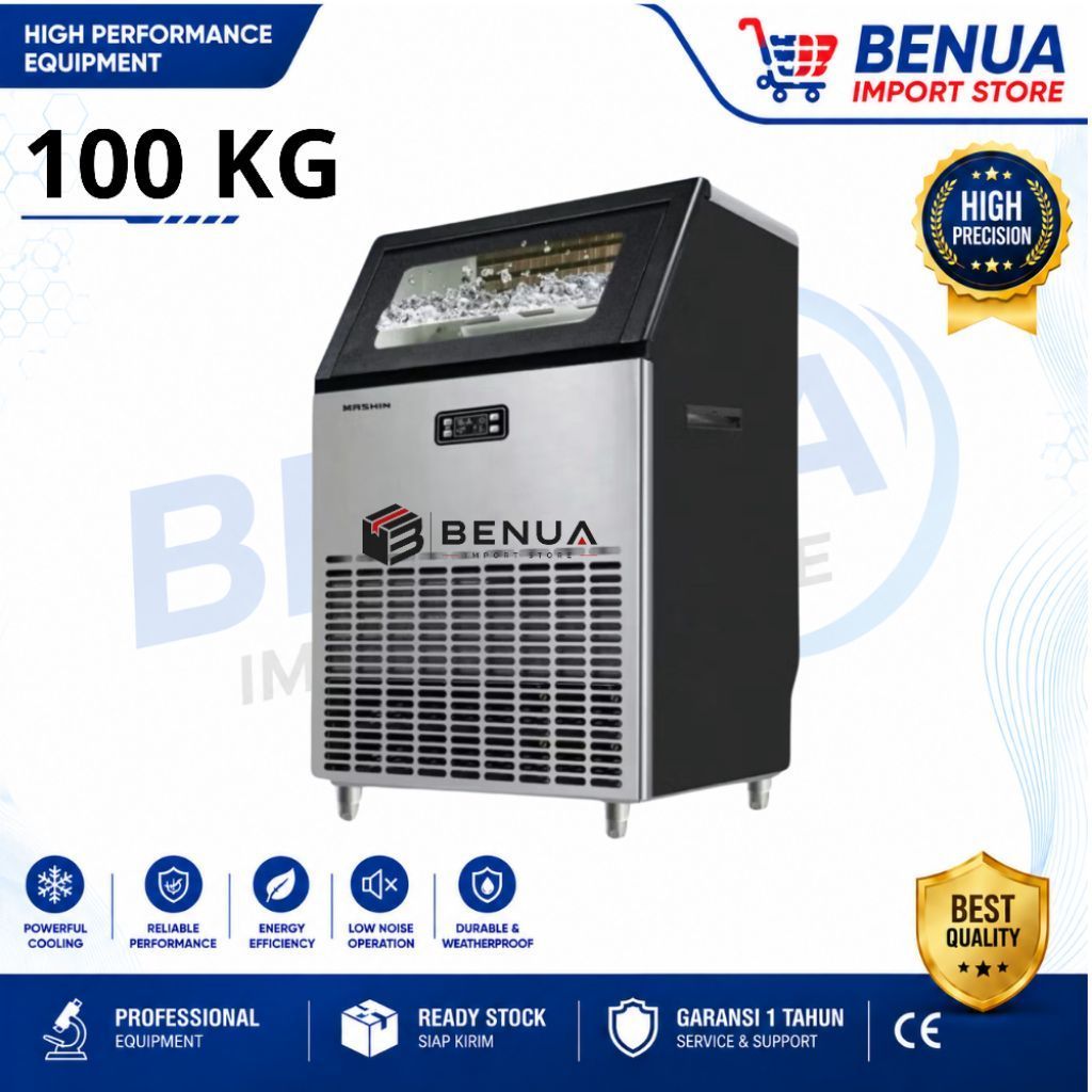 Mesin Es Batu Kristal Iceler Ice Maker 100kg/24Jam Kapasitas Besar - Mesin ice 100 Kg