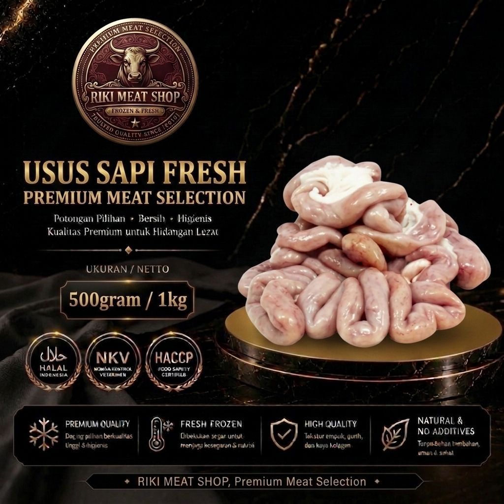 Jeroan Sapi/Usus Sapi Lokal Bersih Fresh 500g-1kg(HALAL)