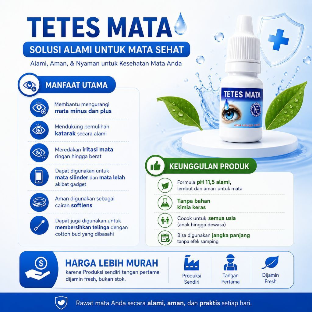 TETES MATA UNTUK TERAPI MATA KATARAK | PLUS & MINUS | IRITASI | DLL