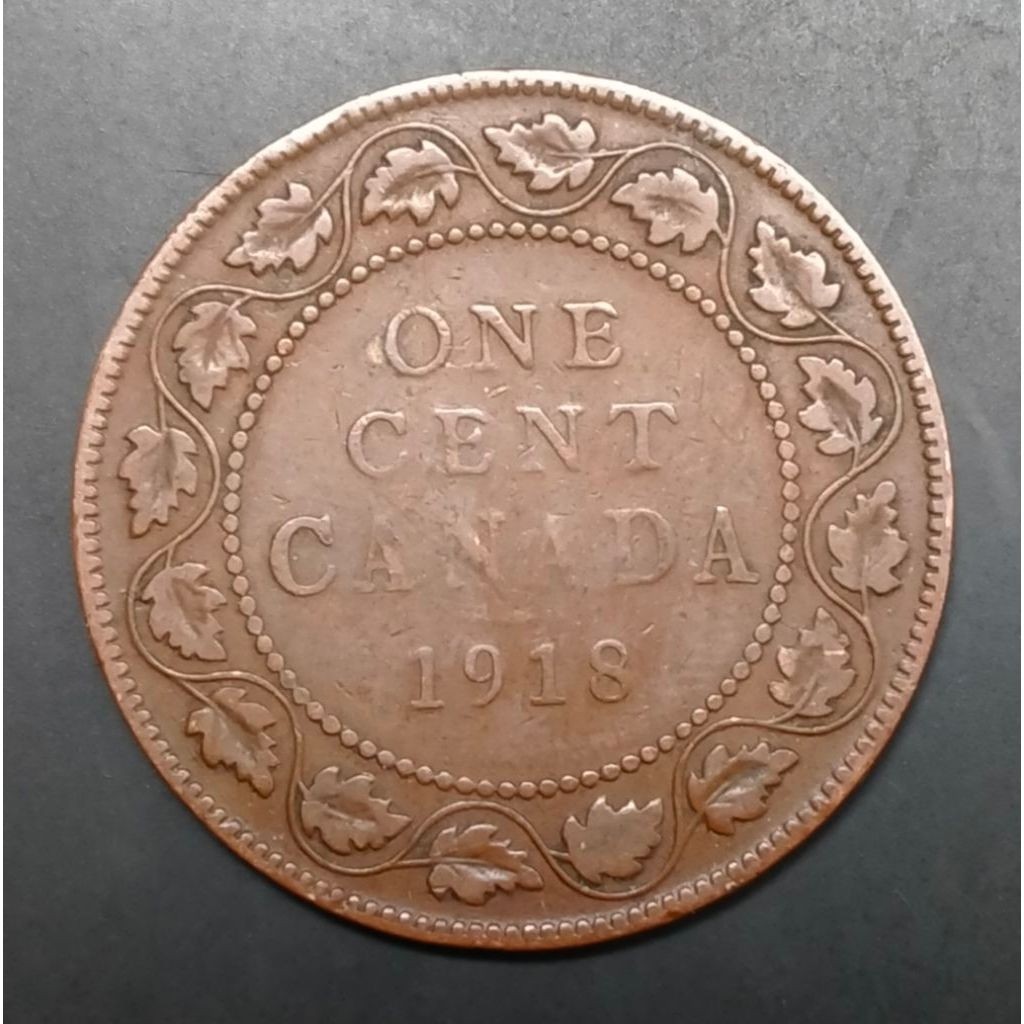Koin Kuno Canada 1 Cent 1915-1918 King George V
