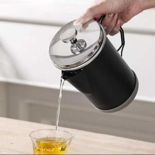 Alat Pembuat Kopi French Press Lipat 304 Stainless Steel untuk Berkemah Teko Kopi Tuang Tangan Alat 