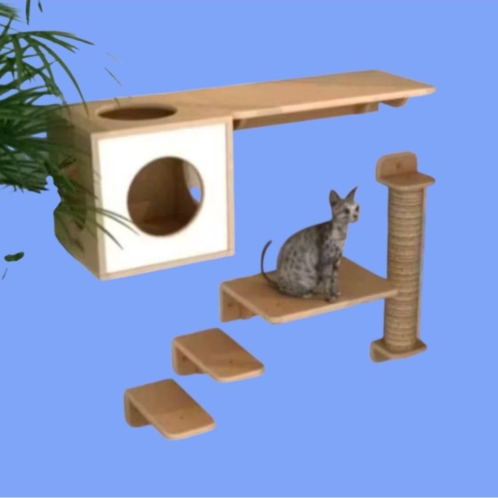 cat playground cat condo cat tree rumah kucing dinding 1set