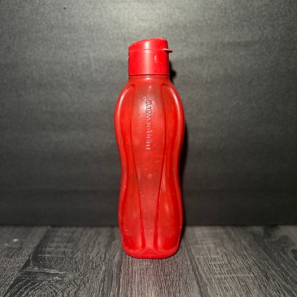 TUPPERWARE ECO BOTTLE 1 LITER ORIGINAL MERAH BOTOL MINUM BESAR TEMPAT AIR MINUM JUMBO
