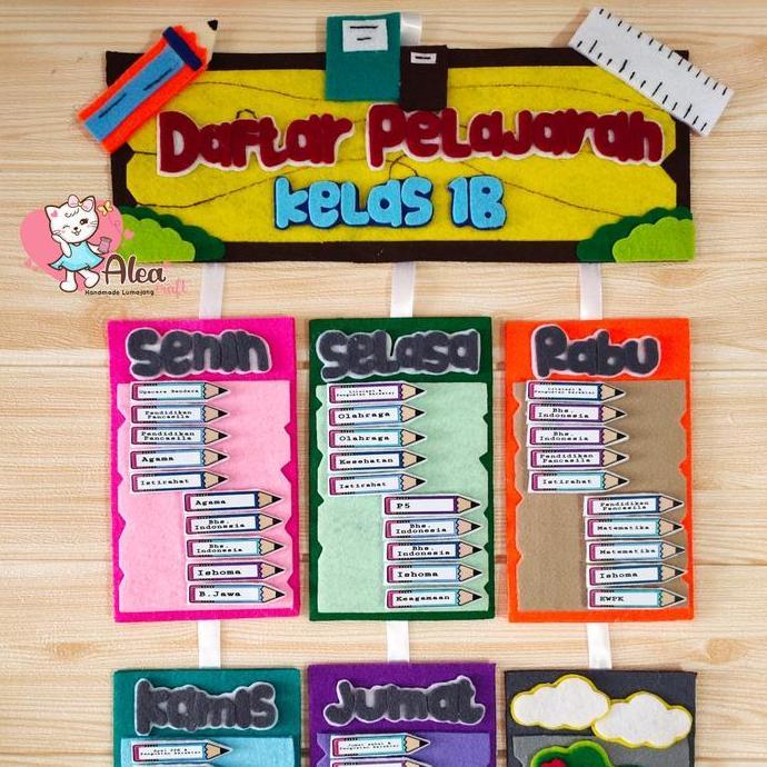 (Best) Hiasan dinding kelas daftar pelajaran