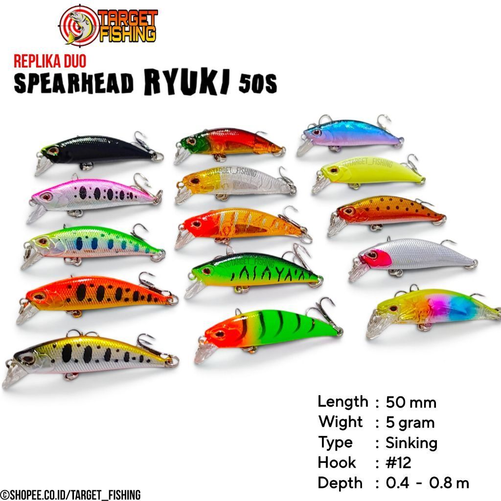Minnow UL Replika Ryuki 50S - Umpan Casting 5cm 5gr DW63 Sinking
