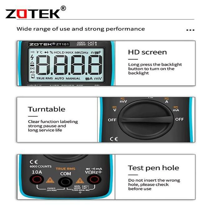[] AVOMETER DIGITAL ZOTEK ZT101 / MULTITESTER DIGITAL ZOTEK ZT 101